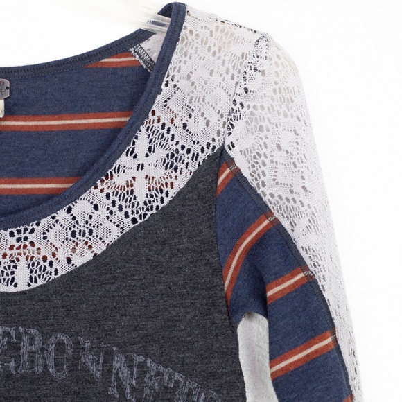 We The Free Texas Bluebonnets Lace Tee Size Small - Picture 2 of 5